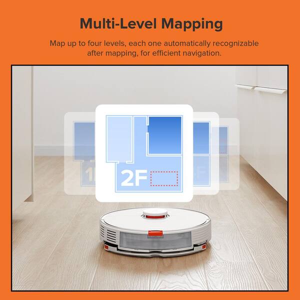 Roborock - S7 Robotic Vacuum with LiDAR Navigation, Sonic Mopping, , Bagless, Washable Filter, Multisurface in White