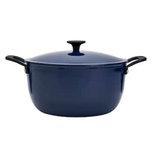 8 qt. Round Lite Cast Iron Dutch Oven in Sodalite Blue with Lid (1-Pack)
