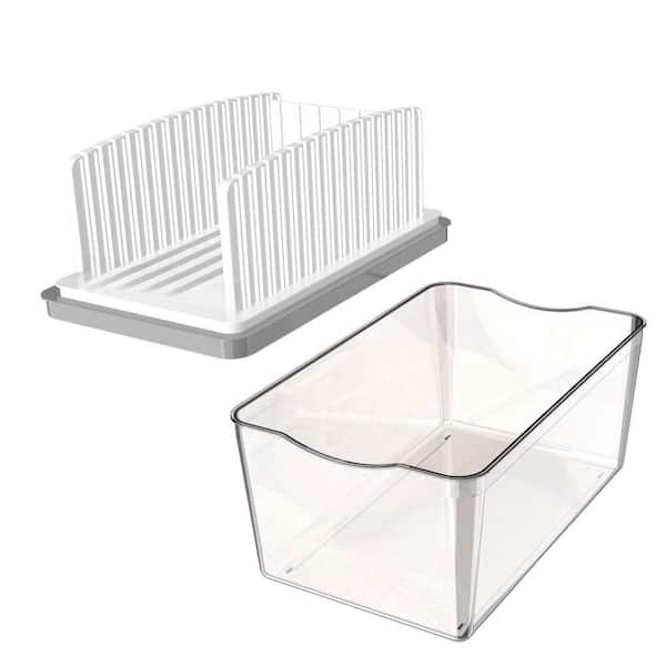 Adjustable Width Bread Slicer with Bread Box and Crumb Tray for Homemade Bread, Bagels,Cakes, Foldable and Compact