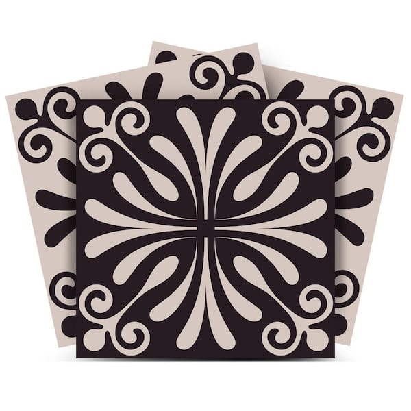 Gray, Black SB33 12 in. x 12 in. Vinyl Peel and Stick Tile (24-Tiles, 24 sq. ft./pack)