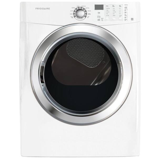 Frigidaire 7.0 cu. ft. Electric Dryer with Steam in Classic White