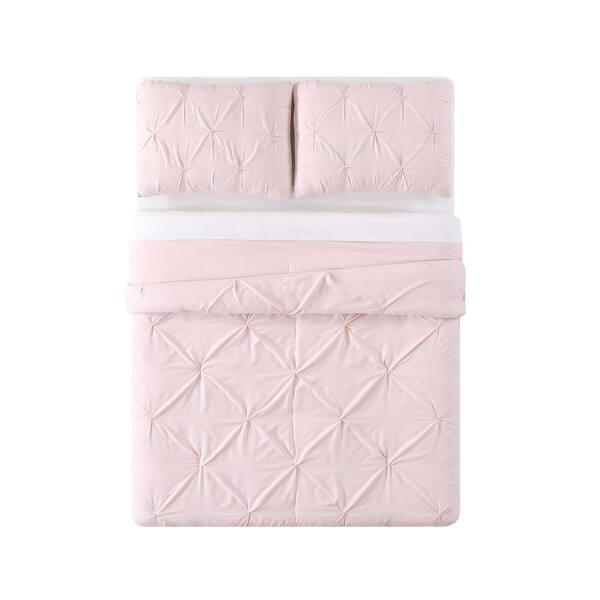 Full/Queen Blush Details about   Truly Soft Everyday Pleated Comforter Set 