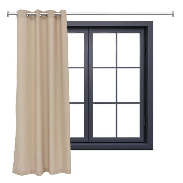 Sunnydaze Decor Indoor/Outdoor Curtain Panel with Grommet Top - 52 x 84 in (1.32 x 2.13 m) - Beige