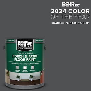 1 gal. #PPU18-01 Cracked Pepper Low-Lustre Enamel Interior/Exterior Porch and Patio Floor Paint