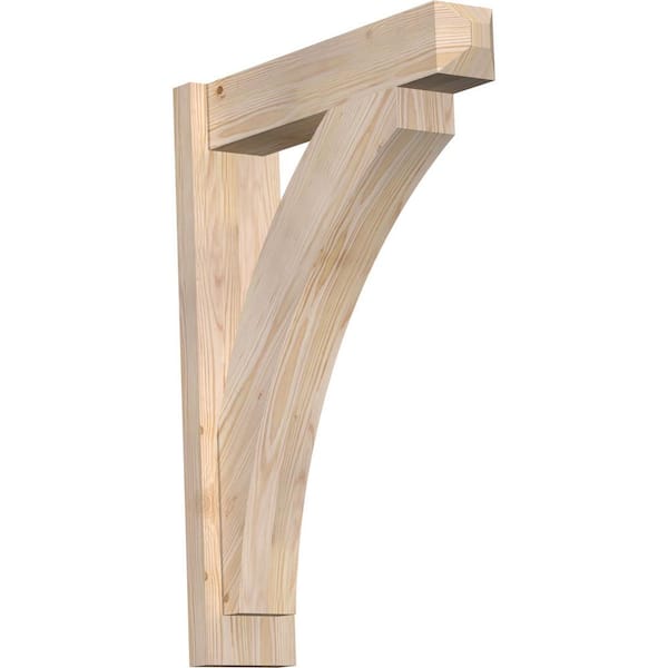 Ekena Millwork 6 in. x 30 in. x 22 in. Douglas Fir Thorton Craftsman Smooth Outlooker