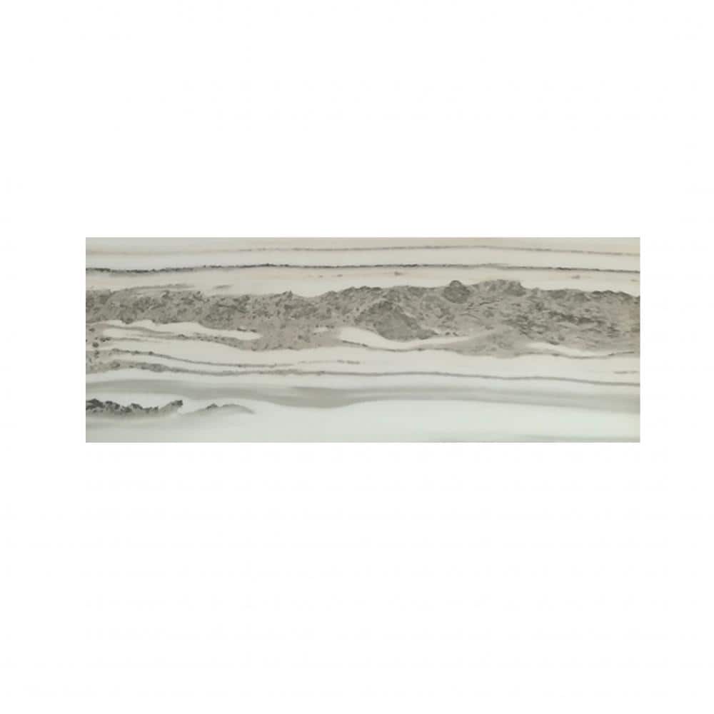 Nature 6 in. x 12 in. White and Gray Marble Look Glass Subway Wall Tile (9 sq.ft./Case) price history on PriceWatchPro