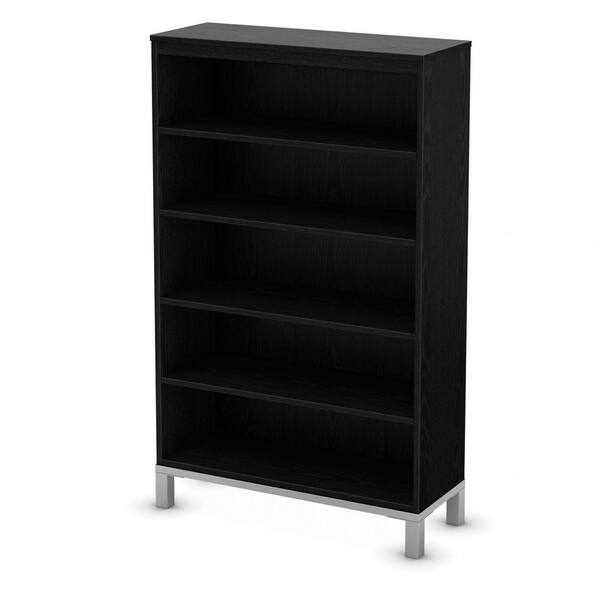 South Shore Flexible 5-Shelf Bookcase in Black Oak