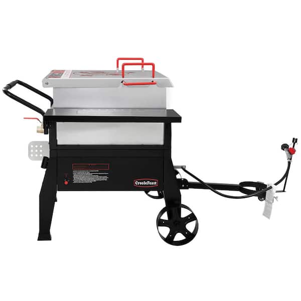 CreoleFeast CFB1001A Single Sack Crawfish Boiler Outdoor Stove Propane Gas Grill Cooker in Black - 1