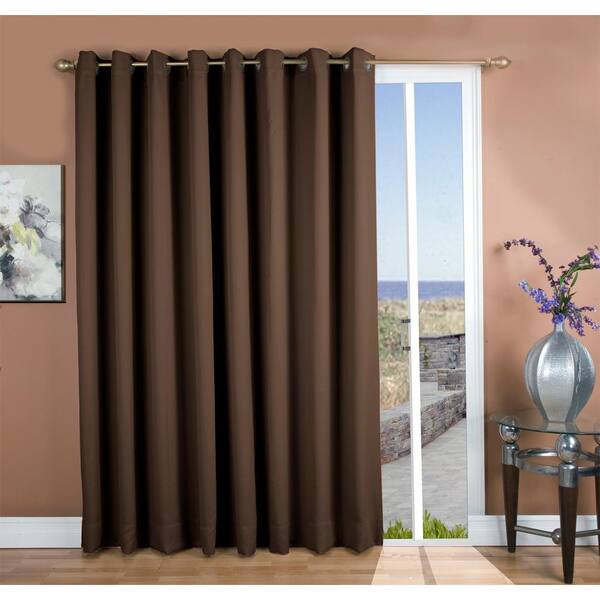 Ricardo Trading Espresso Grommet Blackout Curtain 112 In W X 84 L 02000 79 484 55 The Home Depot Ricardo Trading Espresso Grommet, Home Depot Patio Door Curtains