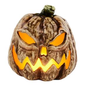 12 in. LED Spooky Flaming Jack-O-Lantern