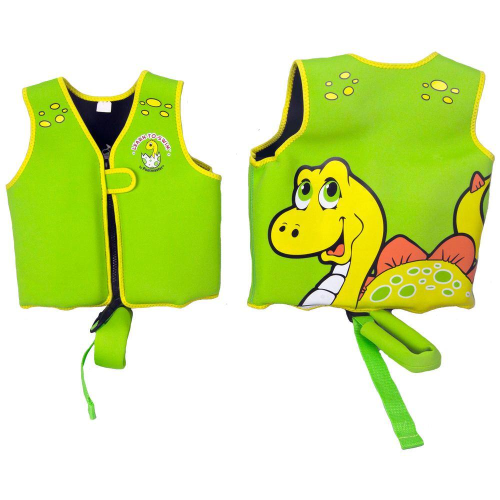 Poolmaster Dino Swimming Pool Float Vest 1 3 Years Old 50566 The Home Depot