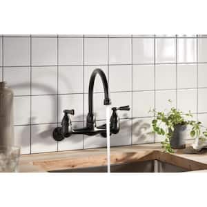 Elmhurst Two Handle Wall Mount Standard Kitchen Faucet in Oil Rubbed Bronze