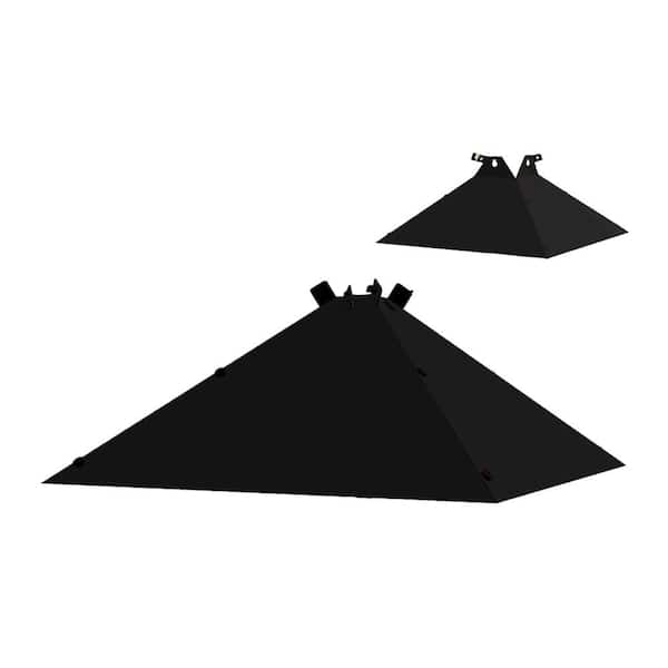 17 in. Adjustable Opening Metal Non-Electric Squirrel Guard for Bird Feeders Fits 4 x 4 Post Durable All Weather Black