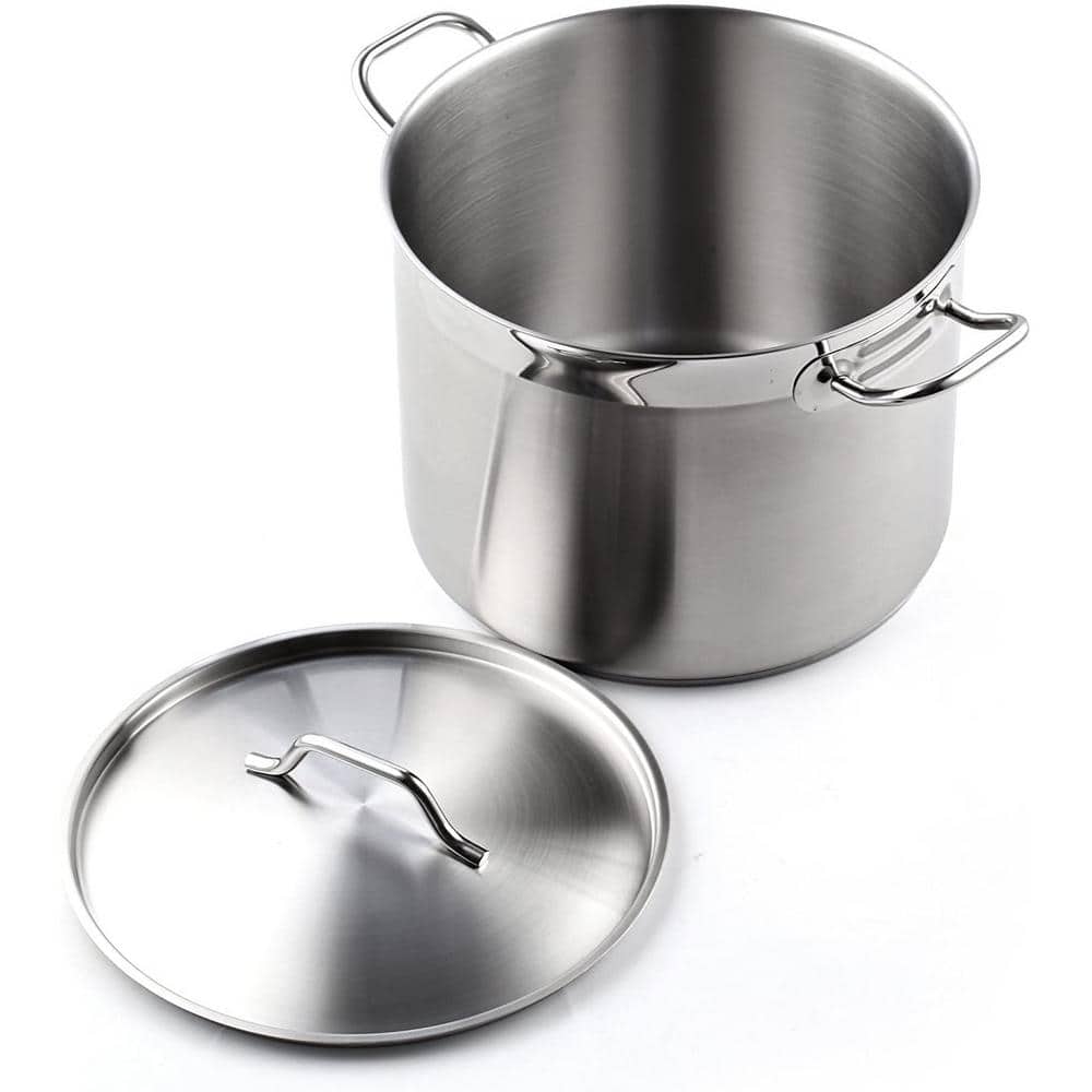 8 Quart Stainless Steel Stock Pot with Lid