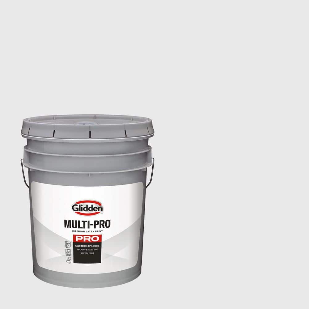 Glidden Multi-Pro 5 gal. PPG1043-1 Snowbank Ultra Flat Interior Paint ...