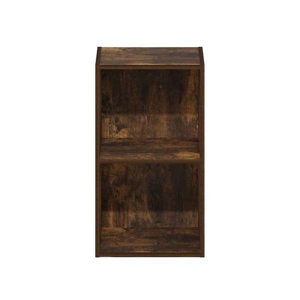 Furinno Pasir 21 in. Tall Amber Pine Wood 2-Shelf Standard