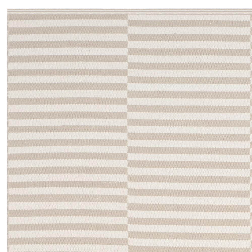 Coastal Charm Gray Cotton 8' x 10' Flat Weave Area Rug