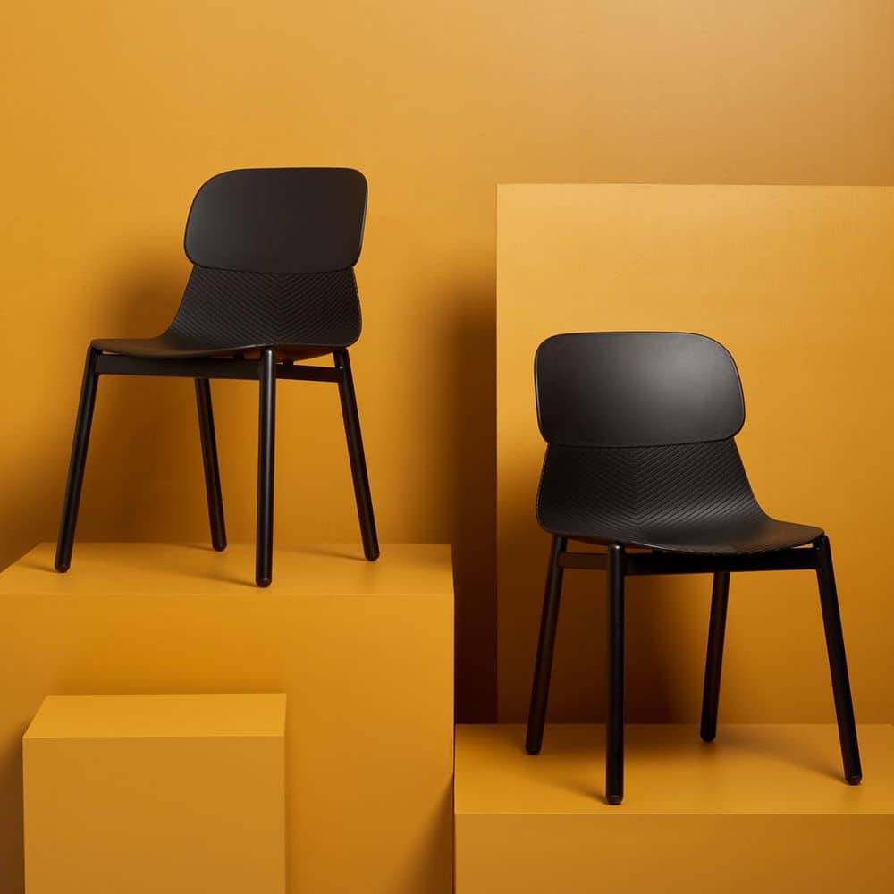Abbie Black Abbie Molded Plastic Dining Chair (Set of 2)