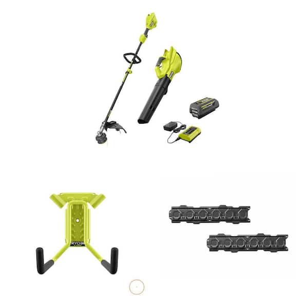 40V 15" Cordless String Trimmer and 550 CFM Blower Combo Kit with 4.0 Ah Battery