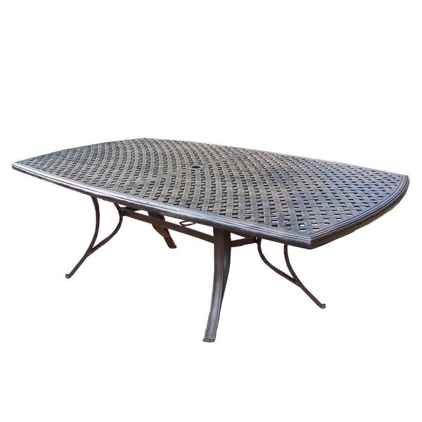 Oakland Living Modern Antique Bronze Rectangular Cast Aluminum Outdoor Patio Dining Table