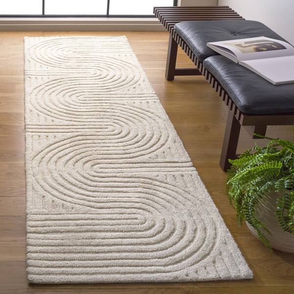 Southampton 2 x 10 Ivory Abstract Runner Rug