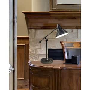 Springdale 21.5 in. H Cone LED Desk Lamp With USB Charger