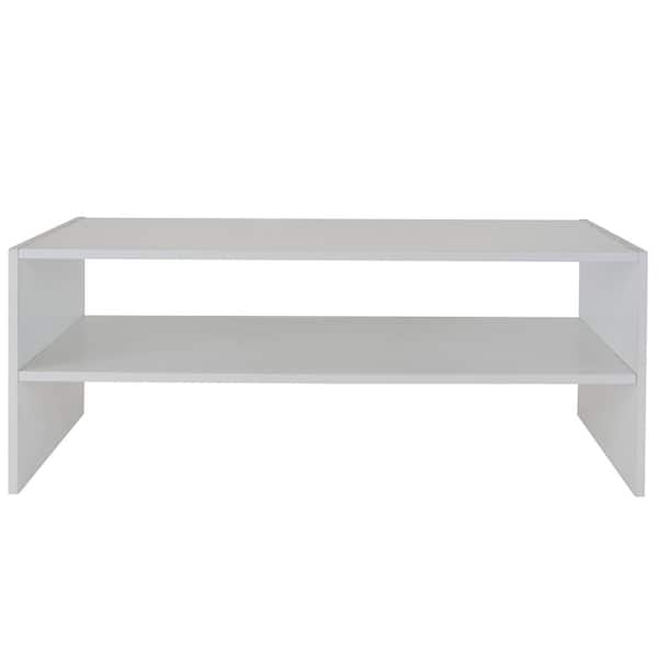 ORGANIZE IT ALL 11.81 in. H 8-Pair White 2-Shelf Stackable Shoe Rack