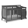 Storkcraft Portofino Gray 4-in-1 Convertible Crib and Changer
