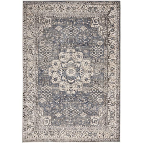 Nourison Concerto Grey/Ivory 5 ft. x 7 ft. Persian Vintage Area Rug