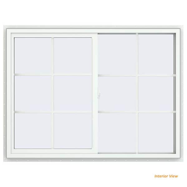 JELD-WEN 47.5 in. x 35.5 in. V-2500 Series White Vinyl Right
