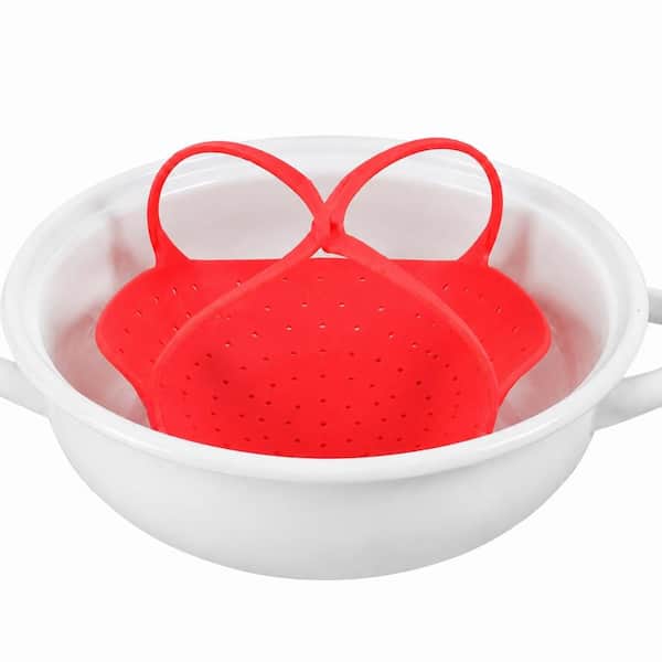 Foldable Food-Grade Silicone Steamer Basket Insert for Cooking Pots Dishwasher Safe Heat Resistant to 428F