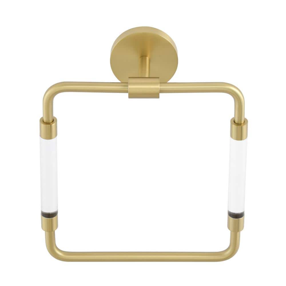Verre Wall Mounted Towel Ring in Acrylic Brushed Gold price history on PriceWatchPro