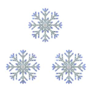 9.5 in. Twinkling LED Snowflakes (3-Pack)