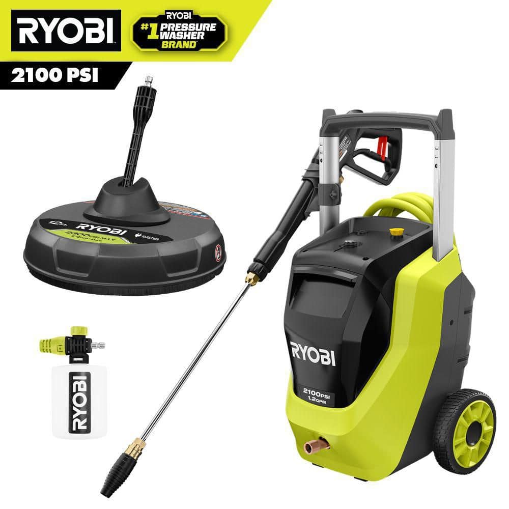 RYOBI 2100 PSI 1.2 GPM Cold Water Electric Pressure Washer with