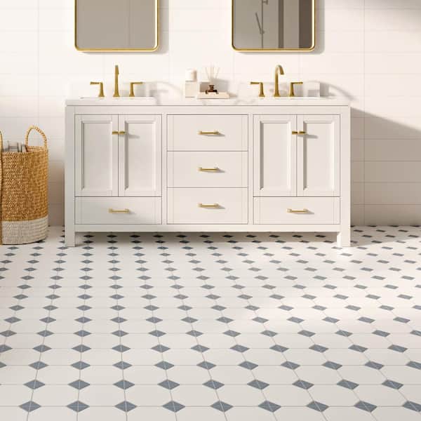 Canterbury Blue 13 in. x 13 in. Porcelain Floor and Wall Tile (10.44 sq. ft. /Case)