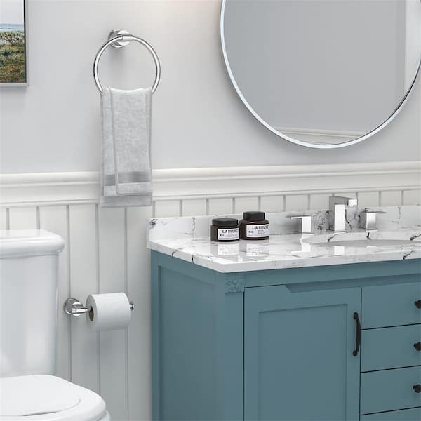 Bathroom Accessories Set 3-pack towel ring，towel bar，toilet paper holder Zinc Alloy in Chrome