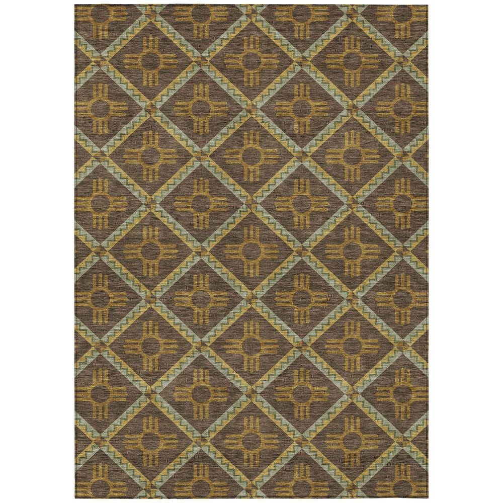 Chantille Machine Washable Indoor/Outdoor Abstract ACN2686 Chocolate 10 ft. x 14 ft. Area Rug price history on PriceWatchPro