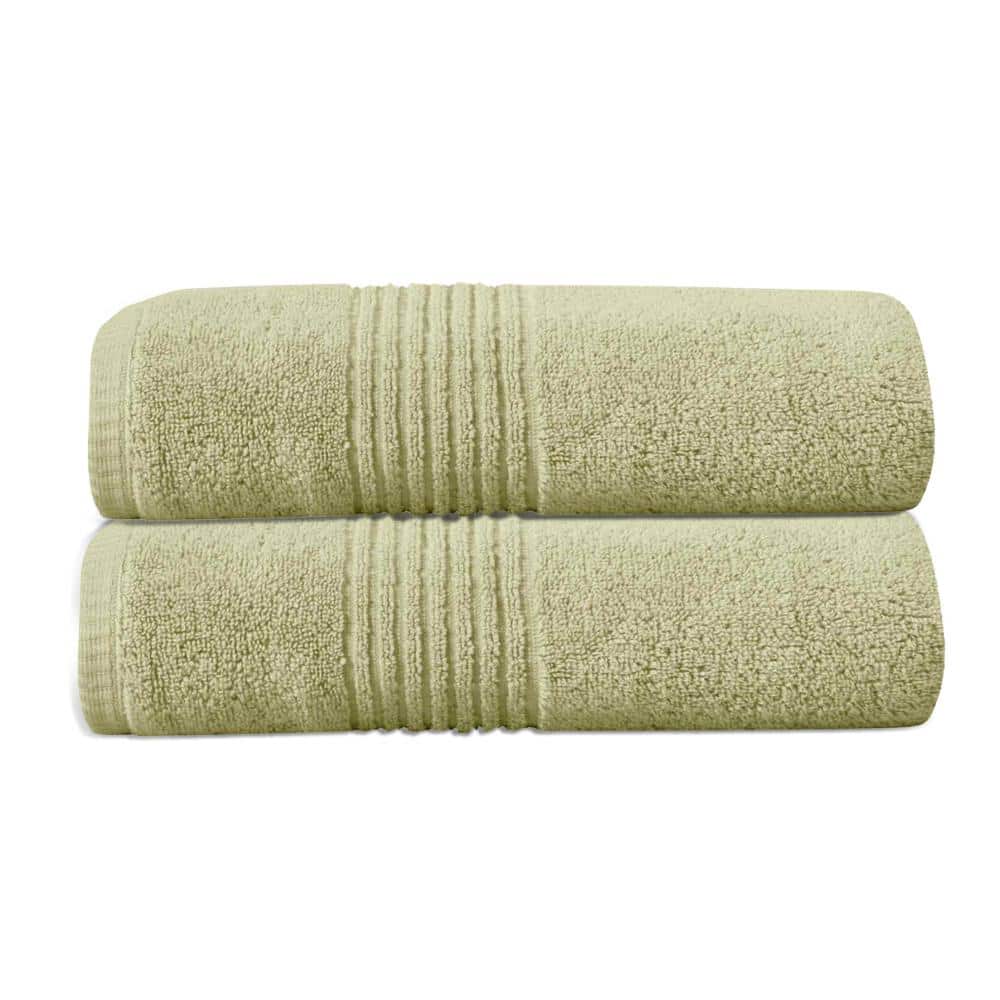 "Home Weavers Hazel 500GSM 100% Cotton Zero Twist Super Absorbent Bath Towel Set, 27""x54"" (2)(2 Bath Towels), Green" price history on PriceWatchPro