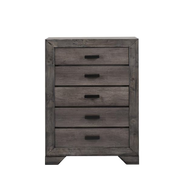 Picket House Furnishings Grayson 5-Drawer Gray Chest