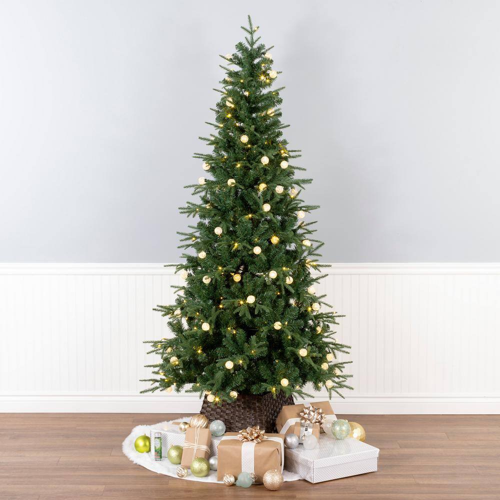 6' Green Pre-lit Artificial Christmas Tree with Dual Color LED Lights