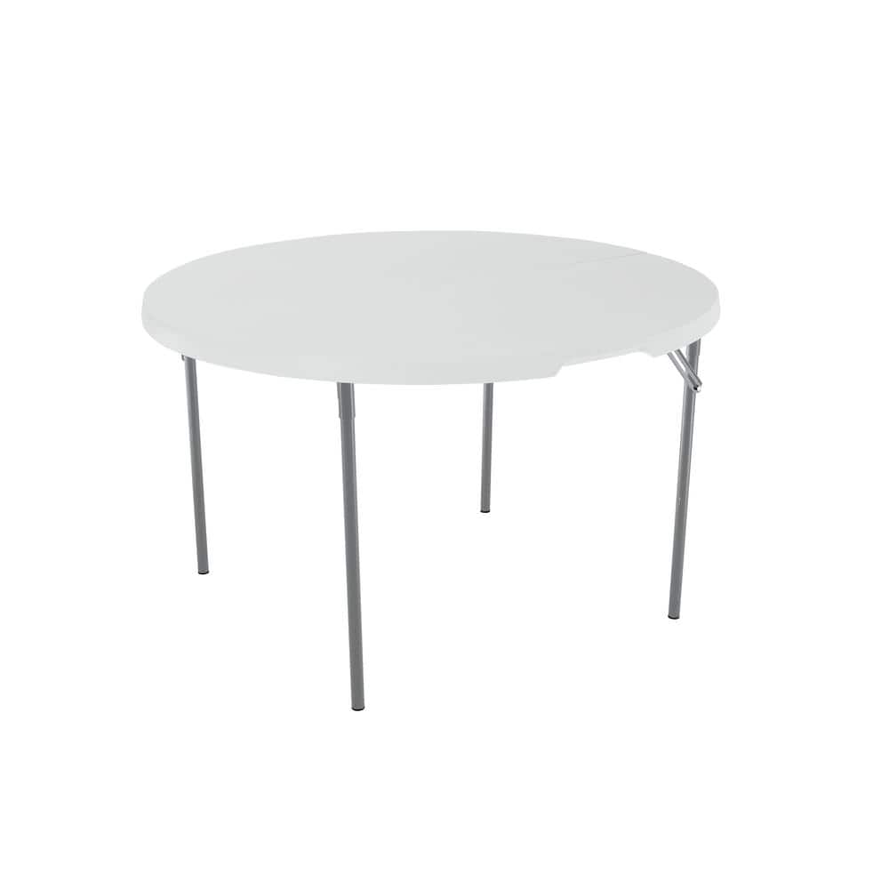 Portable Folding Round Table 48" Round Folding Table Plastic Kitchen 