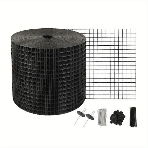 maocao hoom 8 in. x 100 ft. Solar Panel Bird Guard with 100pcs Stainless Steel Fasteners, 1/2 in. Wire Roll Mesh for Garden