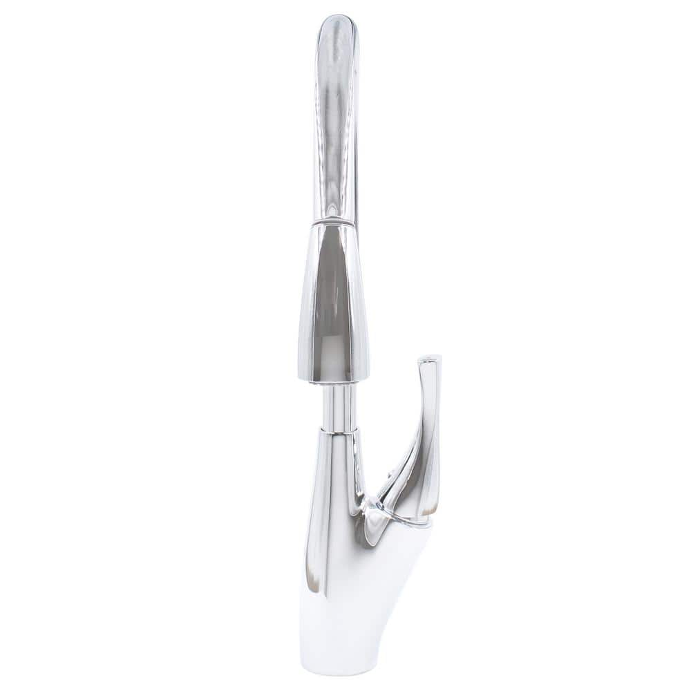 19-Inch Chrome Single Handle Pull-Down Kitchen Faucet