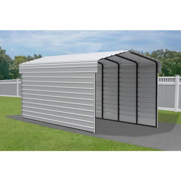 Arrow 12 ft. W x 29 ft. D x 9 ft. H Eggshell Galvanized Steel