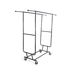 Black Metal Clothes Rack 68 in. W x 74 in. H