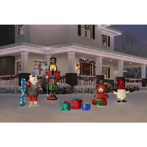 3-Piece Warm White LED Gift Boxes Holiday Yard Decoration