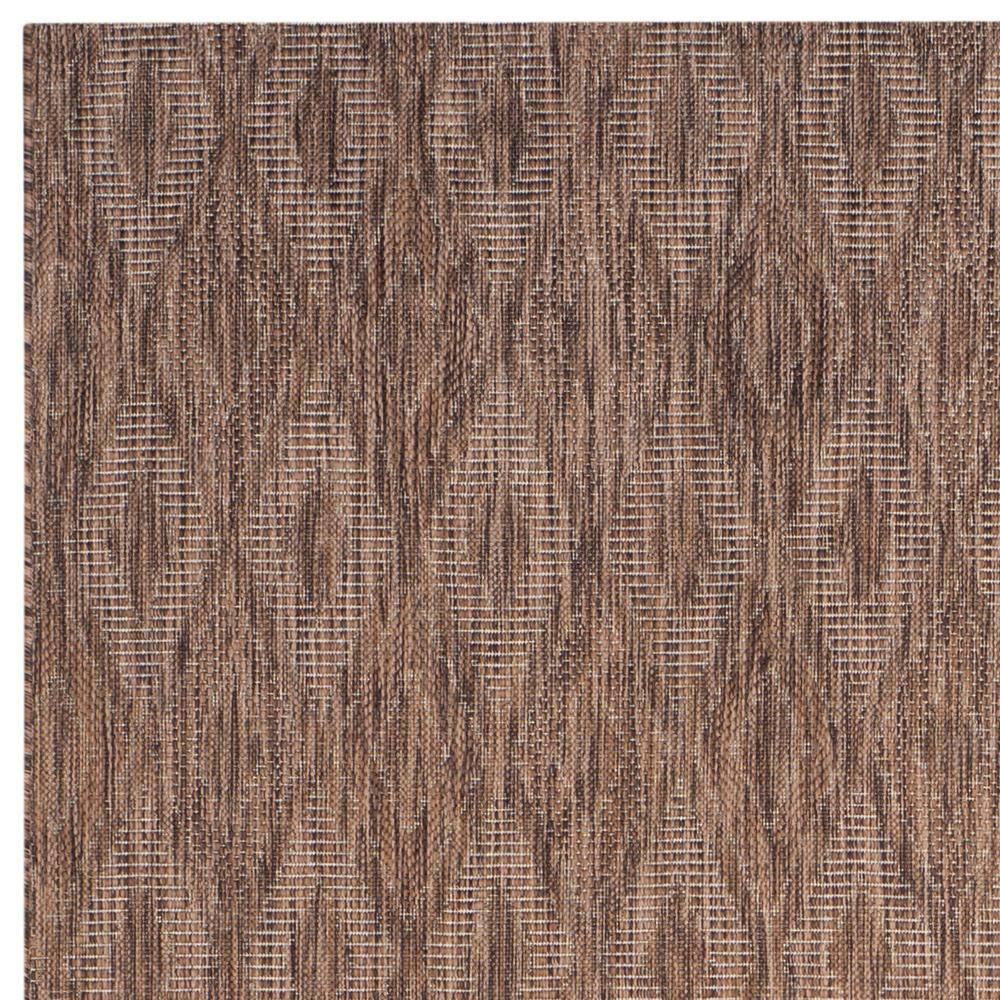 Brown Geometric Low Pile Indoor/Outdoor Area Rug