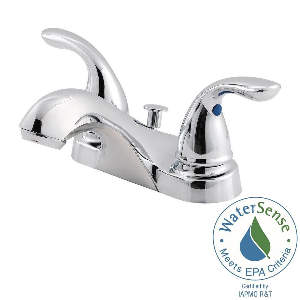 Polished Chrome Single Handle Centerset Bathroom Faucet
