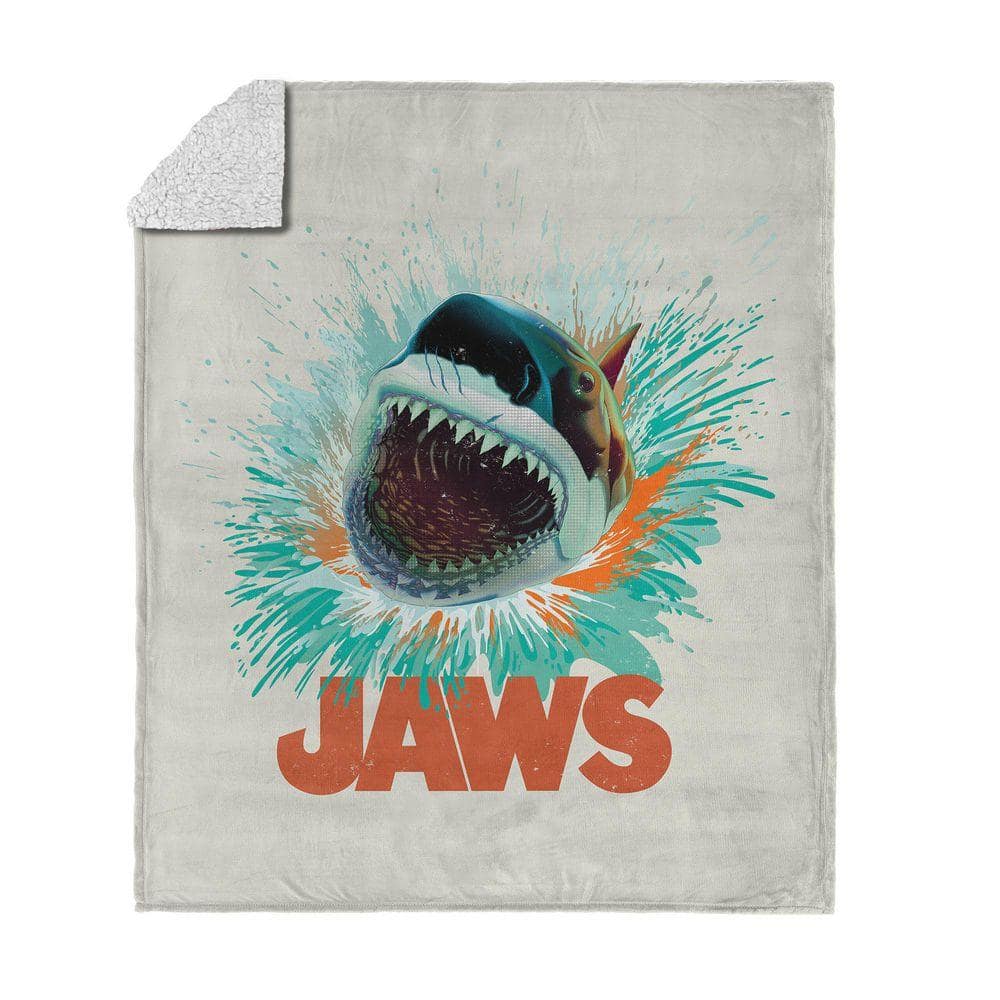 THE NORTHWEST GROUP Jaws Shark Splash Silk Touch Sherpa Throw
