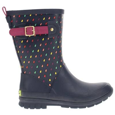 Women's Misty Rain Drop Mid Rubber Boot - Black size 8